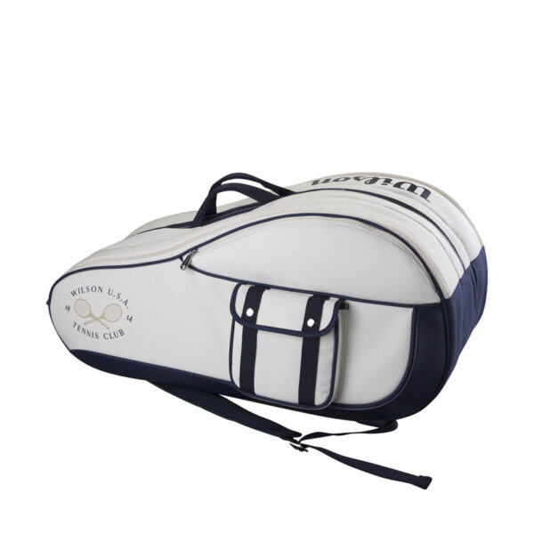 Wilson 1914 Heritage 12-Pack Racquet Bag (Cream/Navy) - Image 2